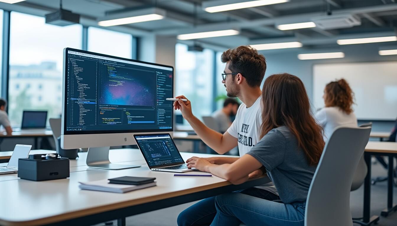 Découvrez notre formation à distance en web design, certifiante et professionnalisante. Apprenez les compétences essentielles pour devenir un expert du design web, tout en bénéficiant de la flexibilité d'un apprentissage en ligne. Lancez votre carrière dès aujourd'hui!